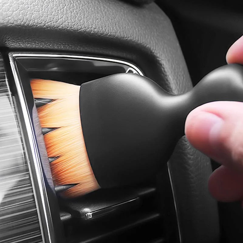 2Pcs Car Interior Detailing Cleaning Brush Air Conditioner Outlet Cleaning Nylon Brush Gap Dust Removal Brush Car Cleaning Tools