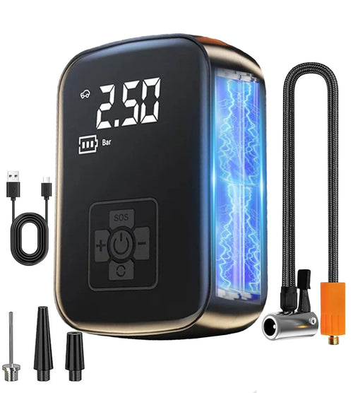 150PSI Tire Inflator Portable Air Compressor Cordless Air Pump Tires Air Pump with LED Light Tire Ball Electric Inflator