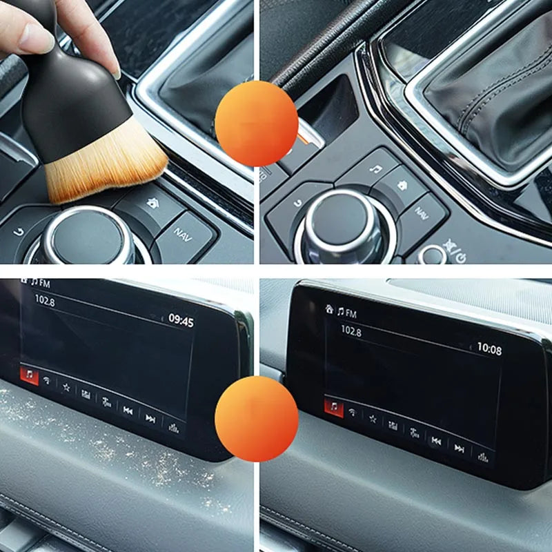 2Pcs Car Interior Detailing Cleaning Brush Air Conditioner Outlet Cleaning Nylon Brush Gap Dust Removal Brush Car Cleaning Tools
