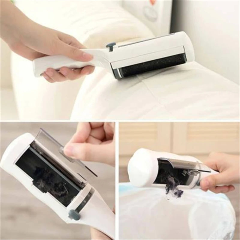 Pet Hair Remover Roller Removing Dog Cat Hair from Furniture Self-Cleaning Lint Pet Hair Remover One Hand Operate
