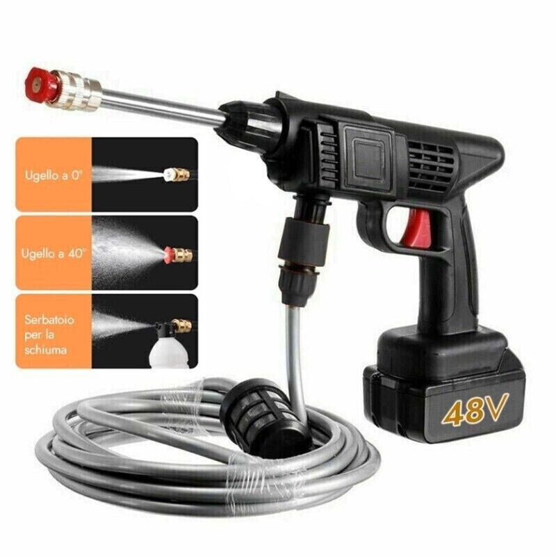 Idropulitrice 2 Batteria 48V Alta Pressione Portatile Senza Fili Lavaggio Auto