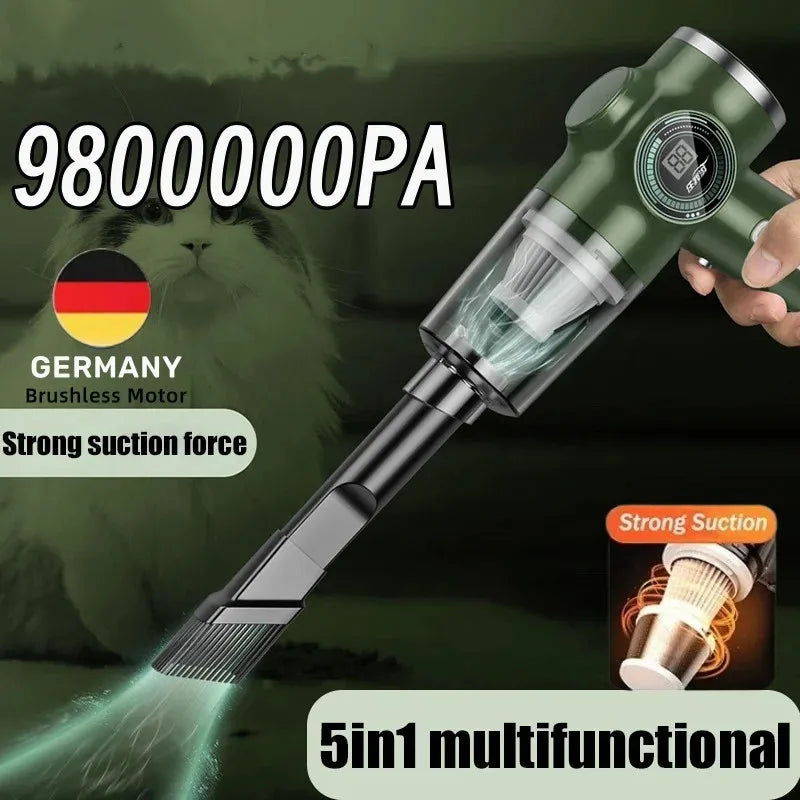 9800000PA Vacuum Cleaner Wet Dry Dual-Use 5 In1 Wireless Automobile Super High Power Handheld Electric Appliance Cleaner