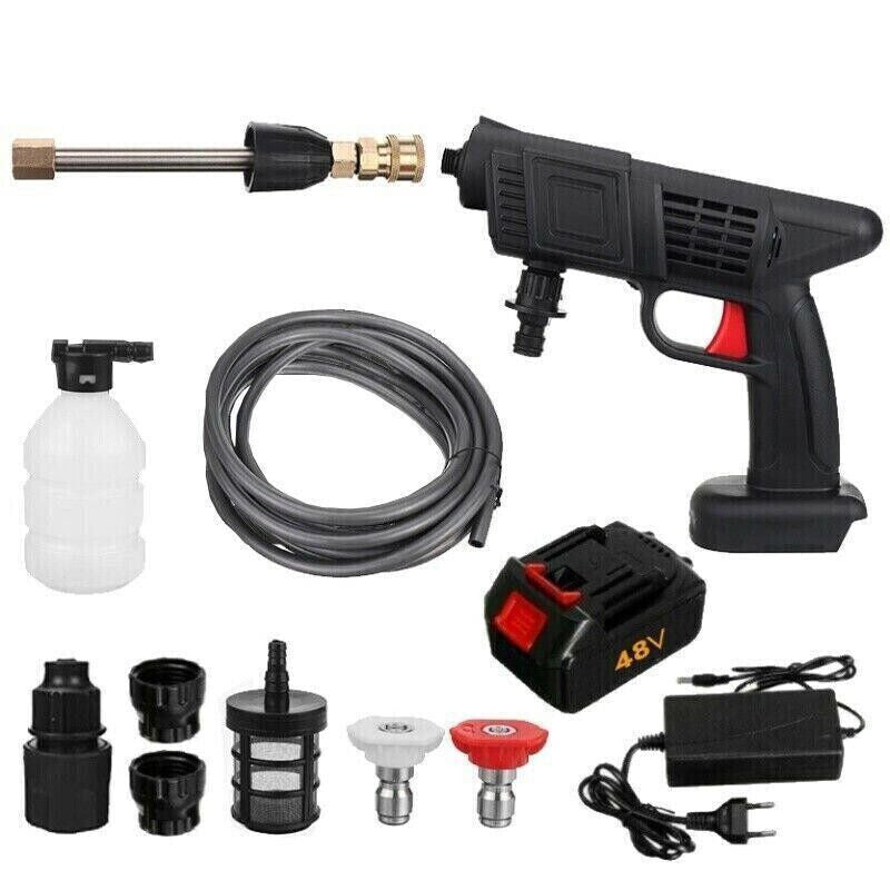 Idropulitrice 2 Batteria 48V Alta Pressione Portatile Senza Fili Lavaggio Auto